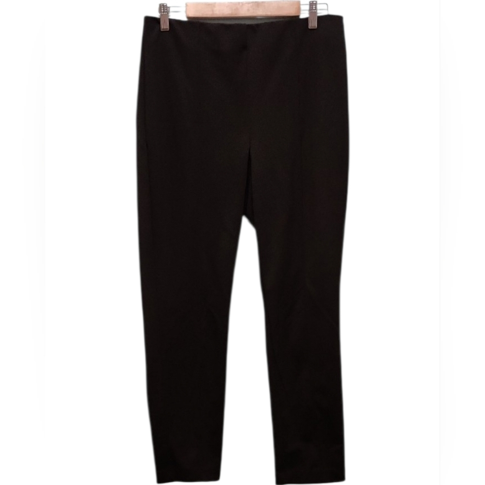 Ruby Rd. Black Women's Stretch Ponte Ankle Pants Petite Large